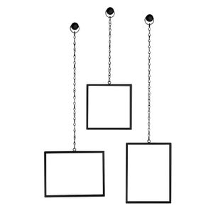 Juego de cuadros para fotografías, 3 unidades (10,2 x 10,2 cm y 10,2 x 15,2 cm), color negro. - UMBRA