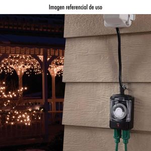 Timer de uso pesado de 24h con dos tomas para exterior. - POWER ZONE