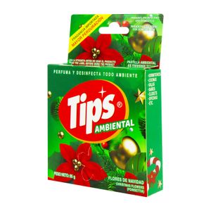 Ambiental en pastilla sólida de 95 gr con aroma FLORES DE NAVIDAD de larga duración. - TIPS