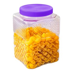 Pomo plástico "Vitral" de 2,5 lt con textura y tapa lila. - CASA PICA