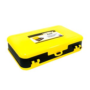 Estuche de herramientas DOBLE, Utility case, amarillo con negro, de 14 cm. - PLAPASA