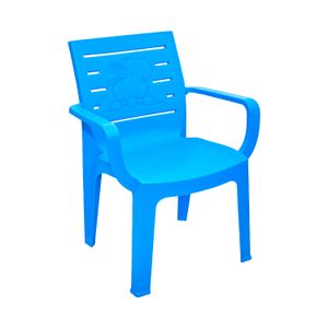 Silla para niños color celeste, con espaldar alto y ergonómico. - CASA PICA