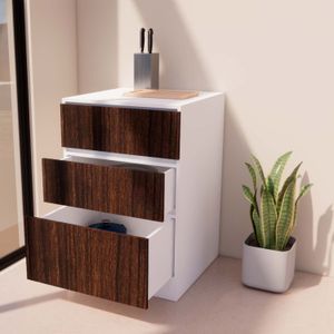 Mueble para cocina bajo #3 de Melamina resistente a la humedad de 90 x 60 x 60 cm. - FALUM