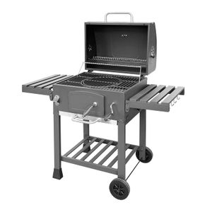 Parrilla de carbón de 2 mesas con estructura de acero reforzado. - K PRO