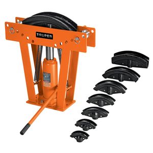 Dobladora hidráulica de tubo de 16 toneladas para tubos de 1/2" a 3"; Doblez a 30°, 60° y 90°. - TRUPER