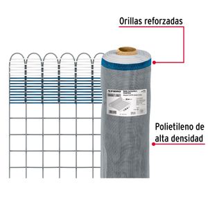 Malla mosquitera plástica gris en rollo de 1.7 m de alto x 30 m de largo. - FIERO