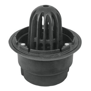 Rejilla de 4" con cúpula desmontable y cuerpo de hierro fundido para terrazas. - FOSET