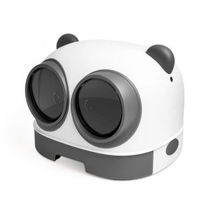 Letrina para gato plástica tipo panda de 2 puertas de vaivén. - K HOME