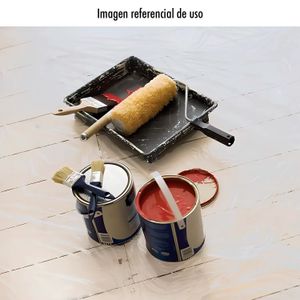 Kit de 8 piezas para pintor con bandeja, rodillos de microfibra y plástico protector. - BYP