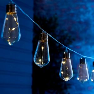 10 Luces LED inalámbrica con panel solar, de 335 cm, duración de 12 a 18h. - ORGILL