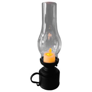 Linterna LED con estilo antiguo tipo vela, con asa y funcionamiento a pilas. - KOLE IMPORTS