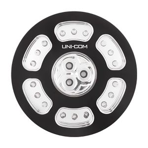 Luz LED colgante MAGNÉTICA de 21 bombillas, forma circular, color negro. - ORGILL