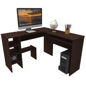 Escritorio En L sin Cajones de 117 x 36 x 74 cm - MUEBLE FACIL