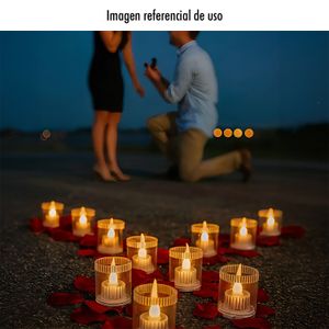 Luz LED votiva tipo vela parpadeante. - KOLE IMPORTS