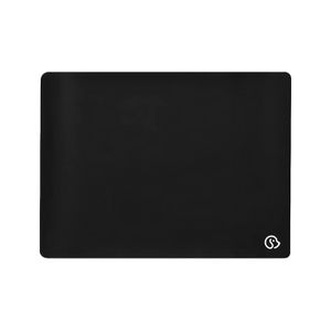 Tapete antideslizante negro para platos de mascotas. - VIDA DE PERRO