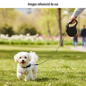 Correa retractil gris de 4 m para perros pequeños de hasta 10 kg. - VIDA DE PERRO