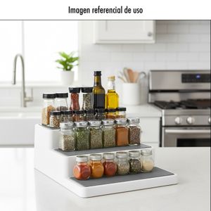 Organizador plástico de 3 niveles para condimentos. - EXCELLENT HOUSEWARE