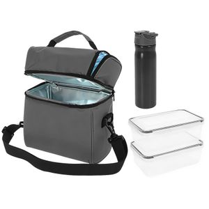 Bolsa tipo lonchera contiene 2 recipientes y 1 tomatodo, colores surtidos. - REDCLIFFS