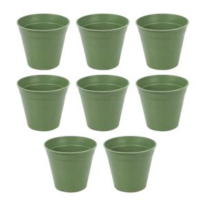 Juego de 8 macetas de vivero, hechas de fibra de bambú. - PRO GARDEN