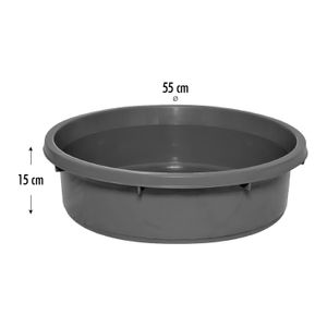 Lavacara "ECO" plástico de 55 cm en color gris. - PLAPASA