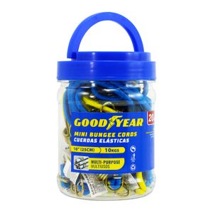 Juego de 20 amarras elásticas pequeñas en color azul y amarillo. - GOODYEAR