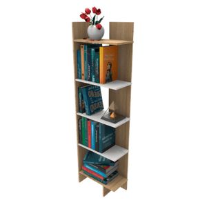 Biblioteca abanto AMARANTO / ALASKA de 5 niveles - MUEBLE FACIL