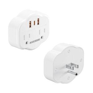 Multitoma con 2 tomas, 2 puertos USB y 1 USB-C. - BLACK + DECKER