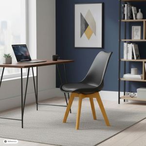 Silla acolchada sin apoyabrazos con asiento y respaldo de una sola pieza. - K HOME