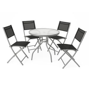 Mueble para jardín de 4 piezas 1 mesa y 4 sillas - DRM