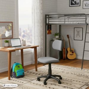 Silla para escritorio SENCILLA color plomo sin apoya brazos. - WRT