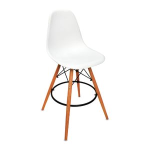 Silla de bar alta con asiento y respaldo de una sola pieza. - K HOME