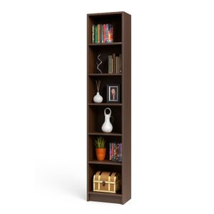 Biblioteca Andy 6 Niv Wengue 200X40X26 - MUEBLE FACIL