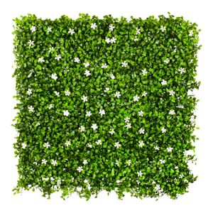 Jardín vertical de trébol con flores blancas. - K HOME