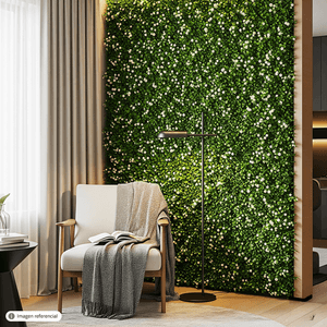 Jardín vertical de trébol con flores blancas. - K HOME