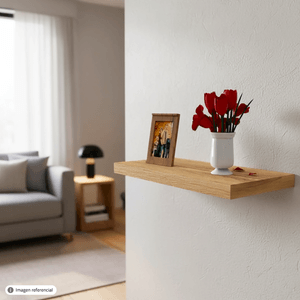 Repisa sólida de madera de 60 x 25 cm para pared. - MUEBLE FACIL