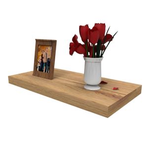 Repisa sólida de madera de 60 x 25 cm para pared. - MUEBLE FACIL