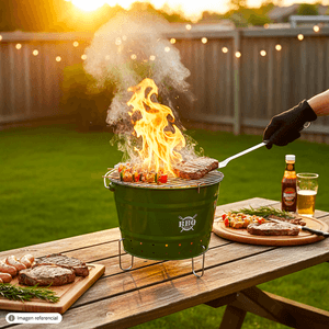 Parrilla Barbac Porta 26,5X20,7X17Cm Verd - BISTRO BBQ