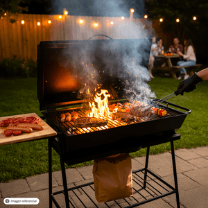 Parrilla P/Carbon C/Cubierta 70X40Cm - ARTE VALLE