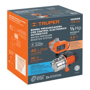 Bomba presurizadora jet de 1/2 HP de potencia para un flujo de 40 L/min. - TRUPER