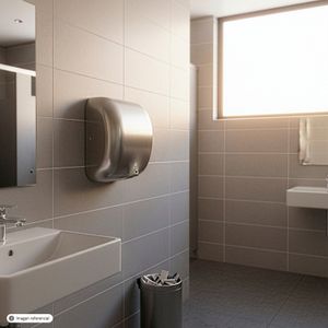 Secador de manos automático de 1800W de acero inoxidable con cubierta anti-vandalismo 110V - 120V. - WRT