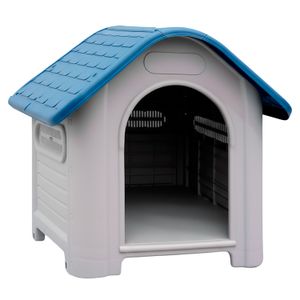 Casa P/Perro Con Techo Grande Azul - MAY'S