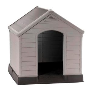 Casa para perro plástica con techo gris - CURVER