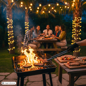 Parrilla BBQ de acero inoxidable con parrilla desmontable. - BBQ