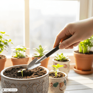 Juego de 3 piezas de 3 piezas metálicas para plantas de casa. Incluye rastrillo, paleta y trasplantadora - LANDSCAPERS