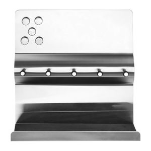 Llavero con 5 ganchos, de acero inoxidable, con 5 imanes. - ORGILL