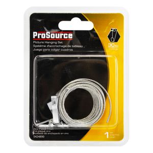 Juego para colgar cuadros con gancho, tornillería y alambre #4. - PROSOURCE