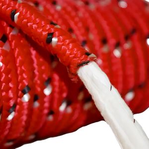 Cuerda trenzada roja de 9,5 mm x 15 m, multipropósito hecha de polipropileno. - ROPSTAR