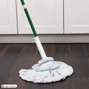 Trapeador de algodón "Tornado" redondo con mango de acero. - LIBMAN