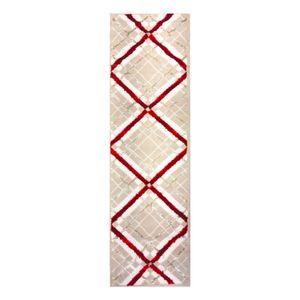 Alfombra de pasillo de 50 x 180 cm con diseño geométrico. - KENNEDY CARPETS