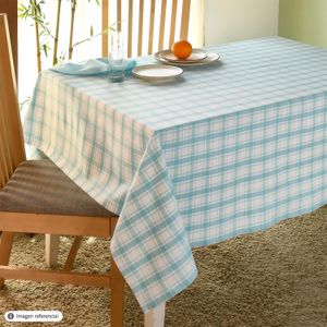 Mantel plástico de 70" para mesa, con diseño a cuadros. - KENNEDY